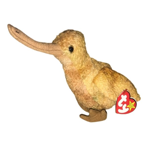 Vintage 1998 Ty Beanie Baby Kiwi Bird Named Beak - Picture 1 of 6